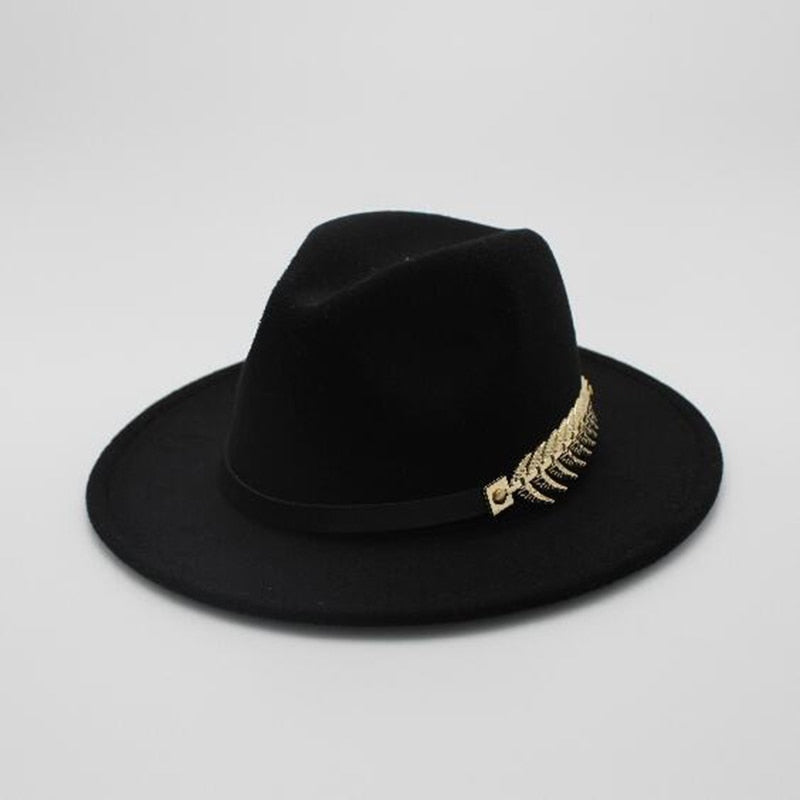 Special Felt Hat Men Fedora Hats with Belt Women Vintage Trilby Caps Wool Fedora Warm Jazz Hat Chapeau Femme feutre Panaman hat