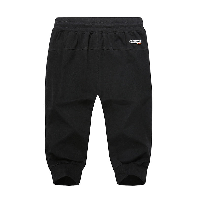L-9XL Oversized Men&#39;s SweatPants Summer Solid Plus Size Slim Casual Stretch Pant Men Clothing Loose Galf Length Pants BGMT201