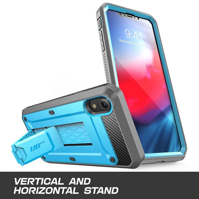 SUPCASE For iPhone XR Case 6.1 inch UB Pro Full-Body Rugged Holster Phone Case Cover with Built-in Screen Protector &amp; Kickstand