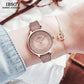 IBSO Brand 8 MM Ultra-Thin Quartz Watch Women Genuine Leather Women Watches Luxury Ladies Watch Montre Femme