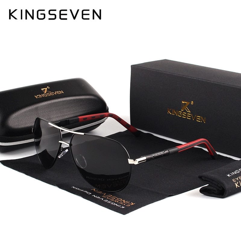 KINGSEVEN Men Vintage Aluminum Polarized Sunglasses Classic Brand Sun glasses Coating Lens Driving Eyewear For Men/Women