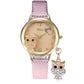 2019 New Fashion Wrist Watches Lady Owl Charm Diamond Watch Women Snakeskin PU Gold Buckle Clock Rhinestone Watch for Women