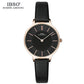 IBSO Brand 8 MM Ultra-Thin Quartz Watch Women Genuine Leather Women Watches Luxury Ladies Watch Montre Femme