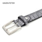 Mens Fashion Waist Belts Faux Crocodile Pattern With Split Leather Luxury Male Designer Belt Accessories Factory Price