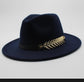 Special Felt Hat Men Fedora Hats with Belt Women Vintage Trilby Caps Wool Fedora Warm Jazz Hat Chapeau Femme feutre Panaman hat