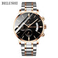 BELUSHI Fashion Men&#39;s Quartz Watch Chronograph Sport Men Watches Top Brand Luxury Full Steel Waterproof Clock Male Wristwatch