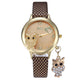 2019 New Fashion Wrist Watches Lady Owl Charm Diamond Watch Women Snakeskin PU Gold Buckle Clock Rhinestone Watch for Women