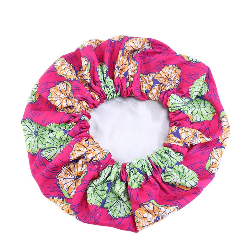 New Extra large Satin Lined Bonnets women African pattern print fabric Ankara bonnets Night Sleep Hat Ladies Turban