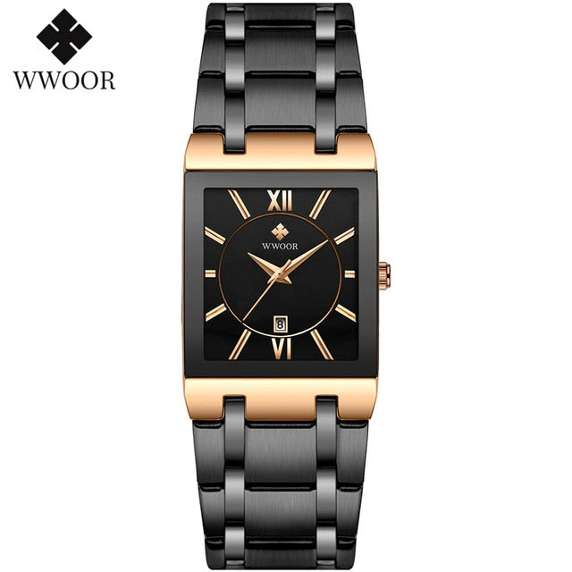 Simple Women Watches Fashion Square Quartz Watch Womens WWOOR Top Brand Luxury Gold Ladies Dress Business Waterproof Wrist Watch