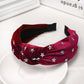 Fashion Cloth Headbands Korean Style Simple Solid Color Woman Drilling Stars Knotted Wide Side Velvet Hairbands Hair Accessories