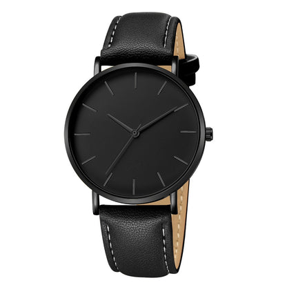 Luxury Men&#39;s Watch 2019 New Fashion Simple Leather Gold Silver Dial Men Watches Casual Quartz Clock Relogio Erkek Kol Saati