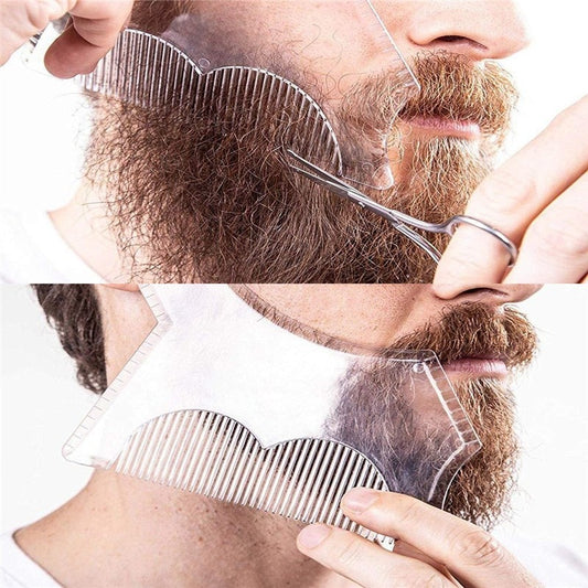 5 In 1 Men Beard Shaping Styling Template Comb Rotatable Men's Beards Combs Beauty Tool for Hair Beard Trimming Moustache Comb