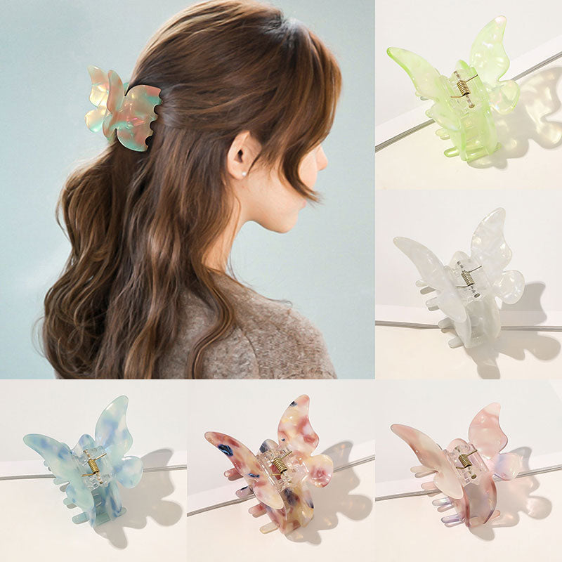 Butterfly Hair Clip Super Fairy Geometric Acrylic Acetate Hairpins Girls Women Hair Claws Banana Clip Hair Accessories Barrettes