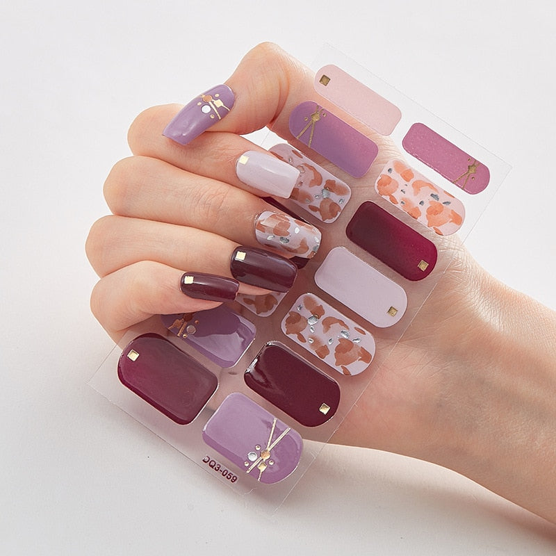 Patterned Nail Stickers Wholesale Supplise Nail Strips for Women Girls Full Beauty High Quality Stickers for Nails