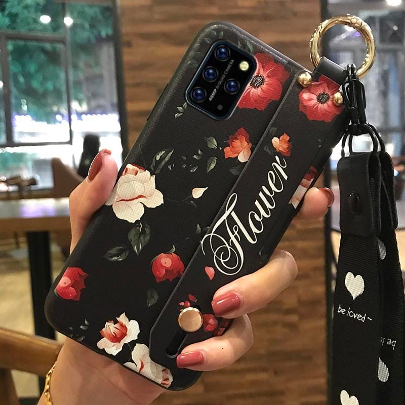 Flower Anti-dust Phone Case For UMIDIGI S5 Pro Silicone Back Cover Soft Case Phone Holder For Woman