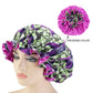 New Extra large Satin Lined Bonnets women African pattern print fabric Ankara bonnets Night Sleep Hat Ladies Turban