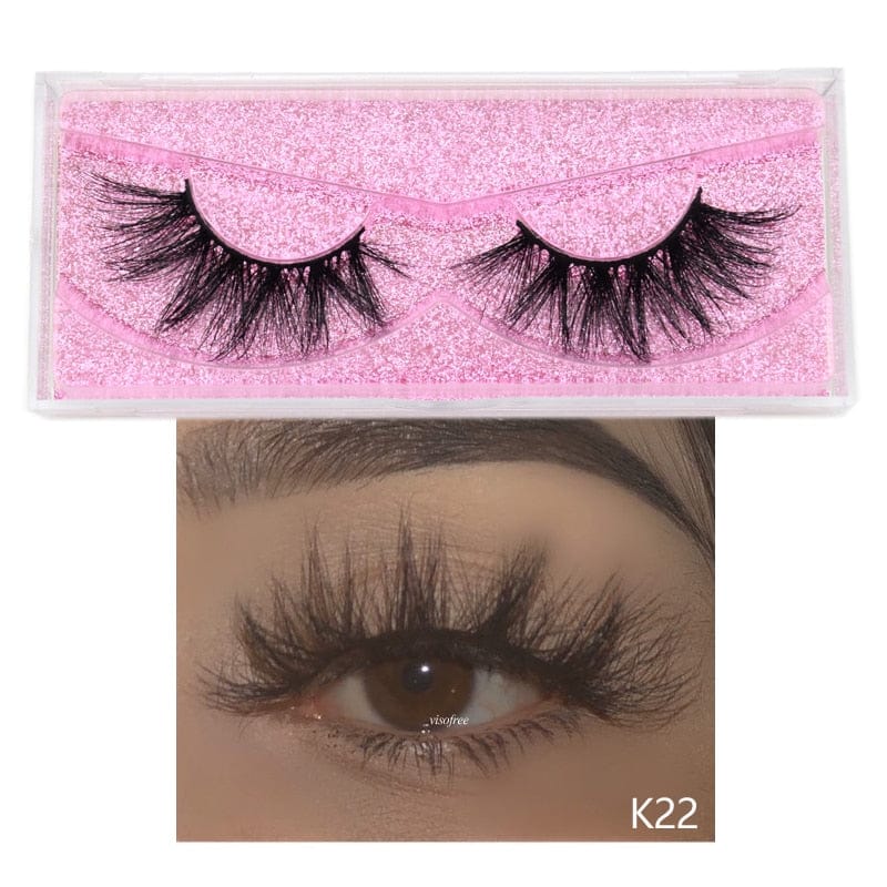 Visofree 5D Mink Eyelashes Long Lasting Mink Lashes Natural Dramatic Volume Eyelashes Extension Thick Long 3D False Eyelashes