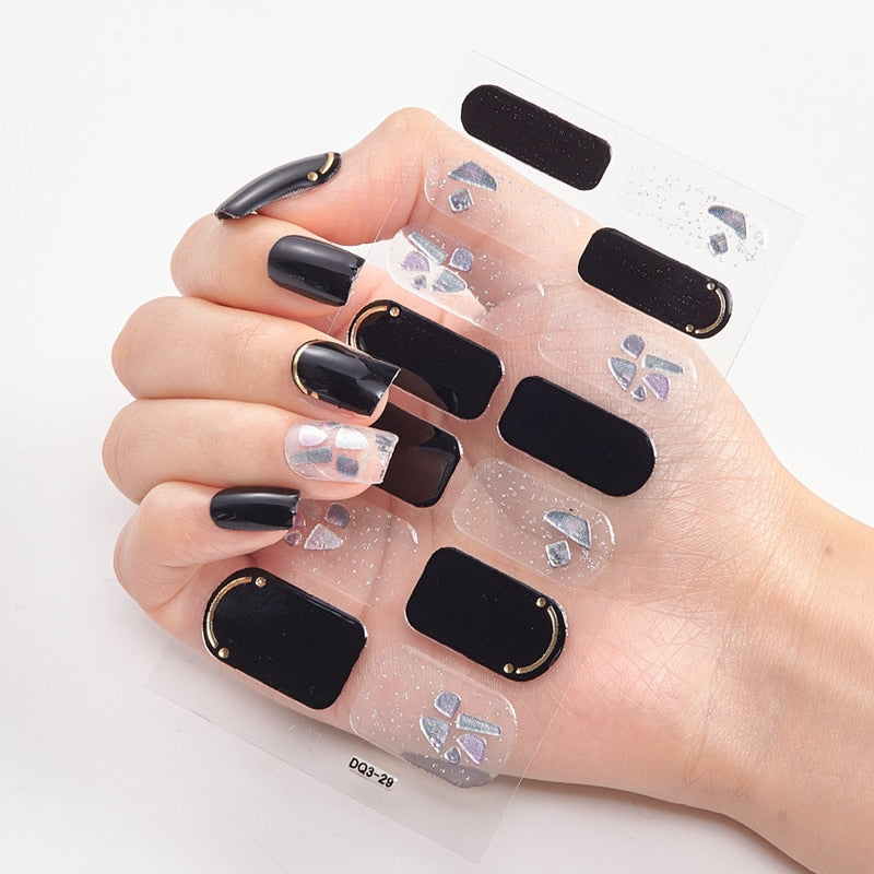 Patterned Nail Stickers Wholesale Supplise Nail Strips for Women Girls Full Beauty High Quality Stickers for Nails