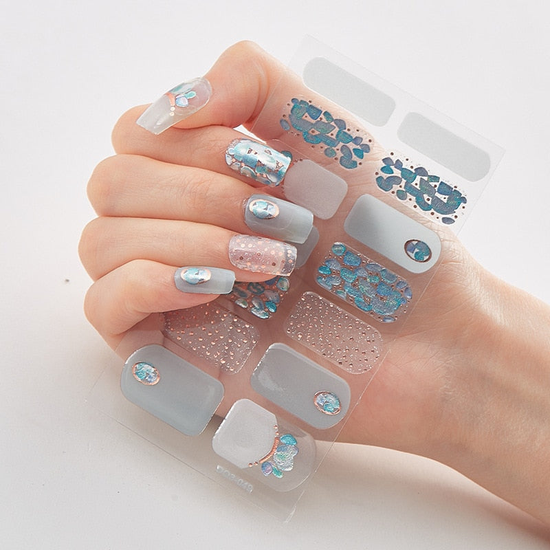 Solid Colors And Creative Nail Art Nail Wraps DIY Nail Adhesive  Creative Sticker For Nails Nails Sticker Designer Women Salon