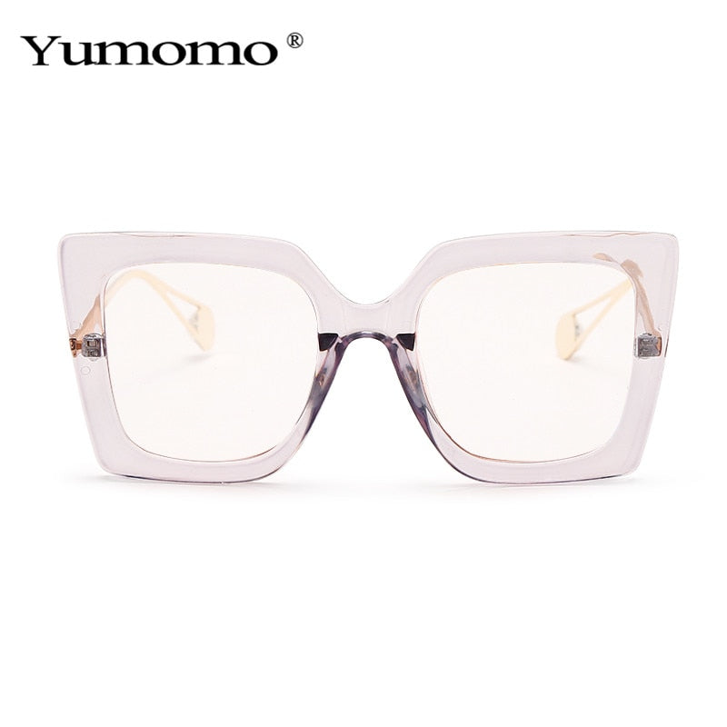 Vintage Transparent Square Glasses Women Men Clear Glasses Optical Eyeglasses Frame Lens Spectacle Frame Unisex Anti Blue Light