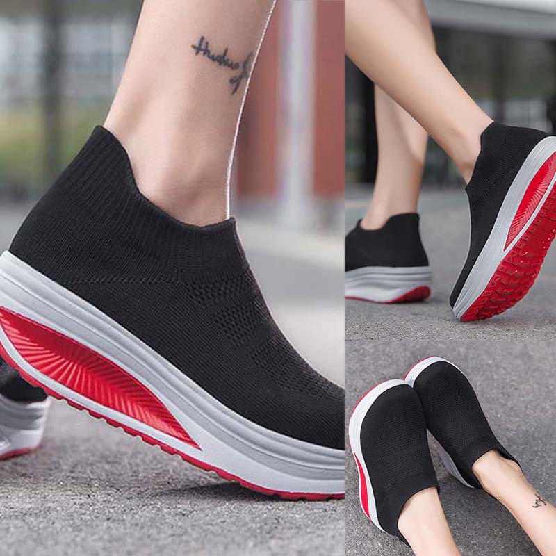 Sneakers Women Fashion Femme Women Shoes New Women&#39;s Vulcanized Shoes Sneakers Thick Bottom Slip On Female Women Shoe Plus Size