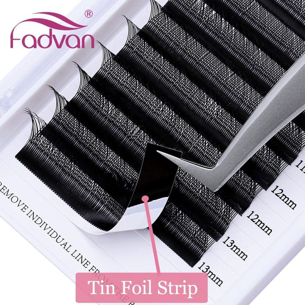 Fadvan Y Shape Eyelashes Extension YY Fake Eyelash Building Mesh Soft Faux Mink YY/VV Lashes Extension Split Tip Makeup Supplies