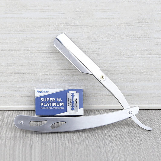 Men Straight Barber Edge Razors Blades Hair Shaving Tools Safety Professional Stainless Steel Folding Knife Hair Removal Kit