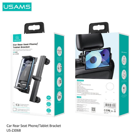USAMS Universal Car Rear Back Seat Mobile Phone Holder Tablet Stand Lazy Bracket For iPhone 13 Pro Max iPad Tablet Accessories