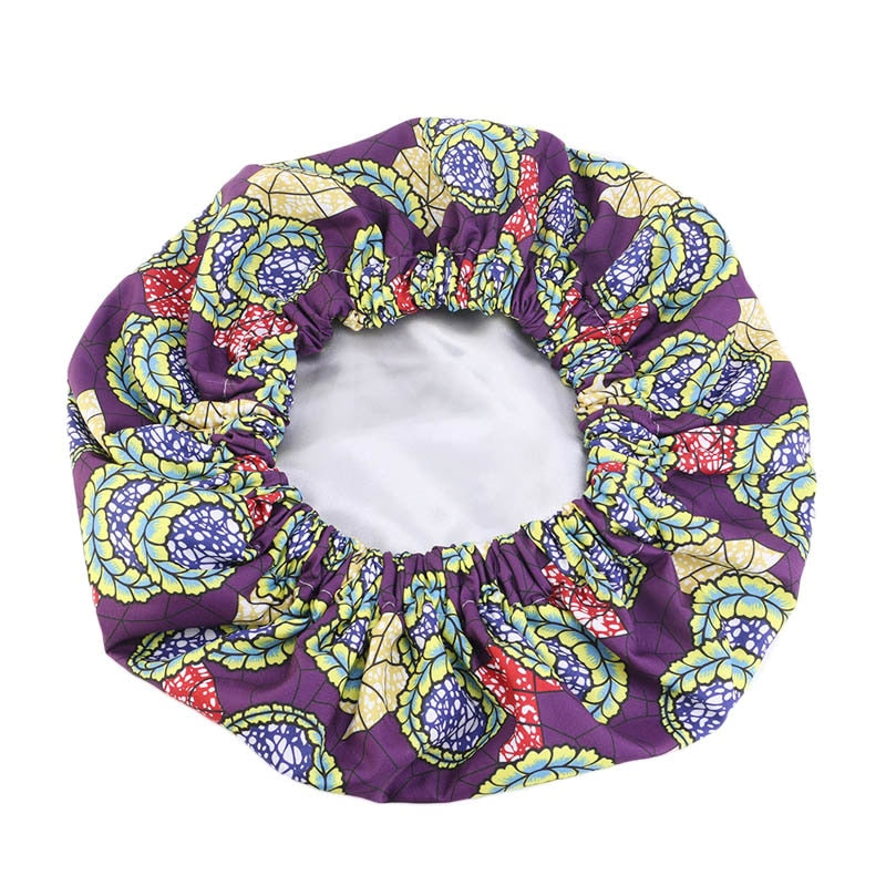 New Extra large Satin Lined Bonnets women African pattern print fabric Ankara bonnets Night Sleep Hat Ladies Turban