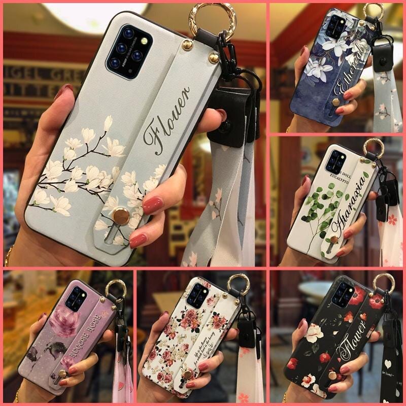 Flower Anti-dust Phone Case For UMIDIGI S5 Pro Silicone Back Cover Soft Case Phone Holder For Woman