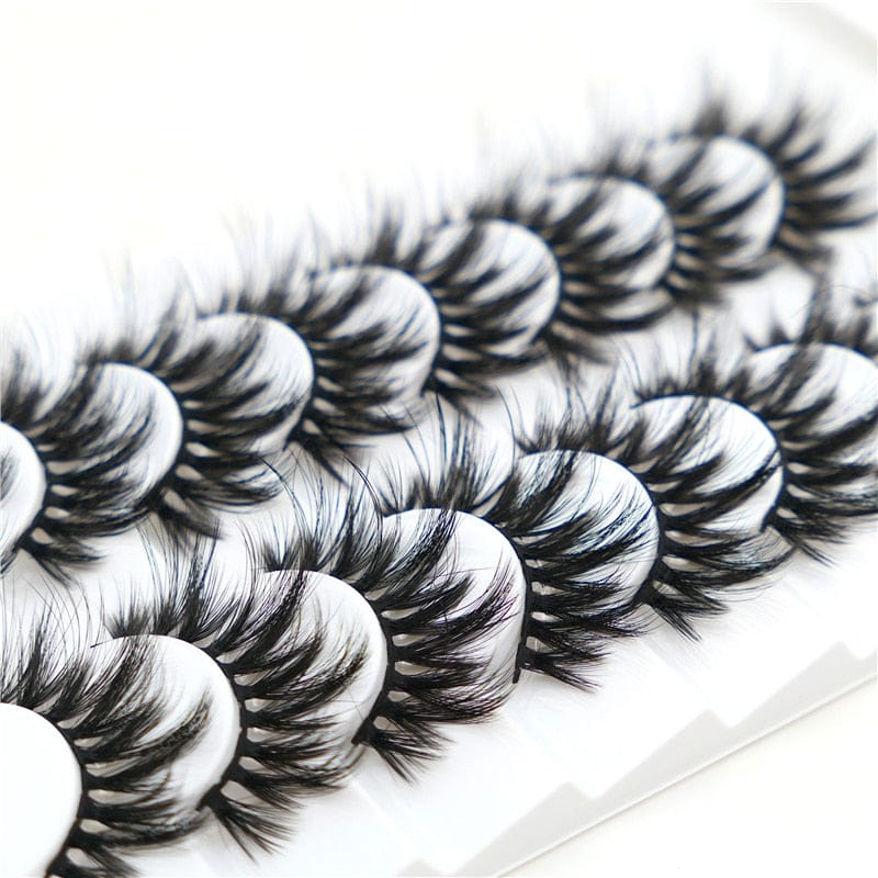 8 pairs of handmade mink eyelashes 5D eyelashes thick multilayer soft eyelashes natural eyelash extension extension makeup