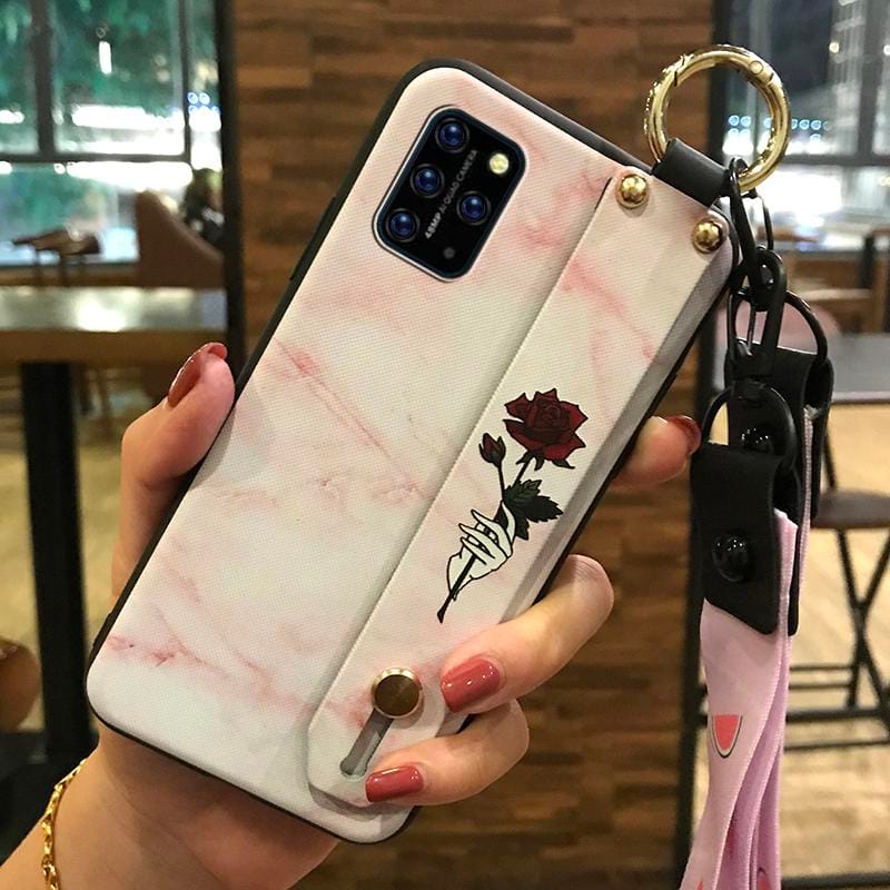 Flower Anti-dust Phone Case For UMIDIGI S5 Pro Silicone Back Cover Soft Case Phone Holder For Woman