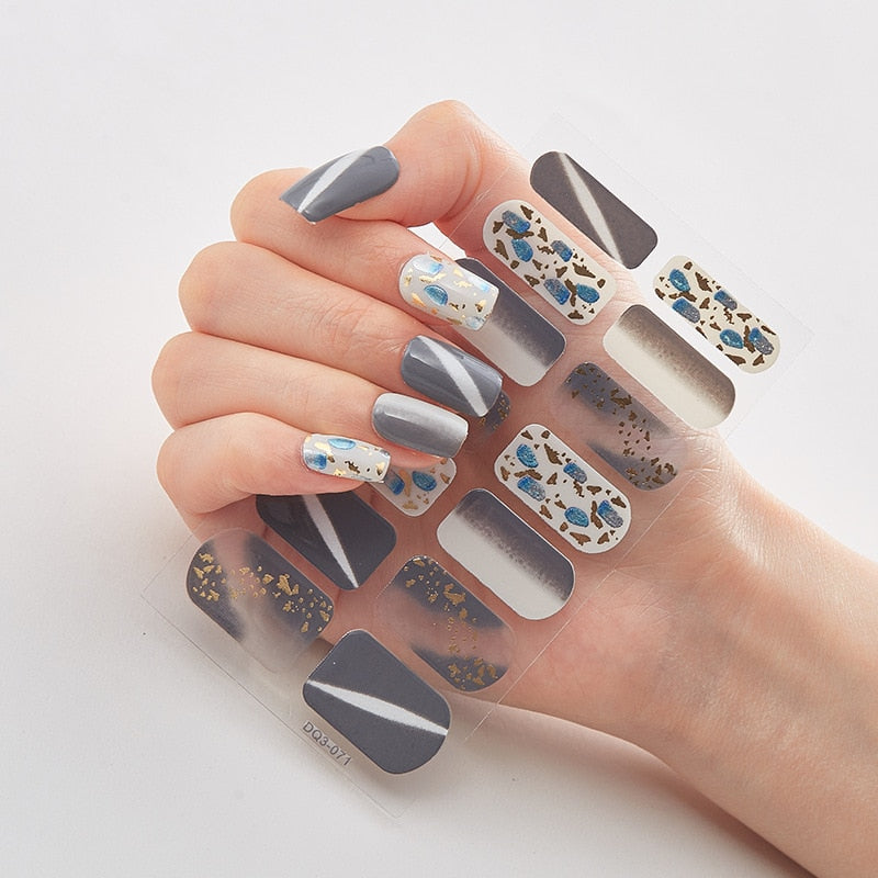 Solid Colors And Creative Nail Art Nail Wraps DIY Nail Adhesive  Creative Sticker For Nails Nails Sticker Designer Women Salon