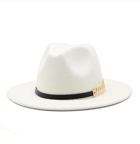 Special Felt Hat Men Fedora Hats with Belt Women Vintage Trilby Caps Wool Fedora Warm Jazz Hat Chapeau Femme feutre Panaman hat