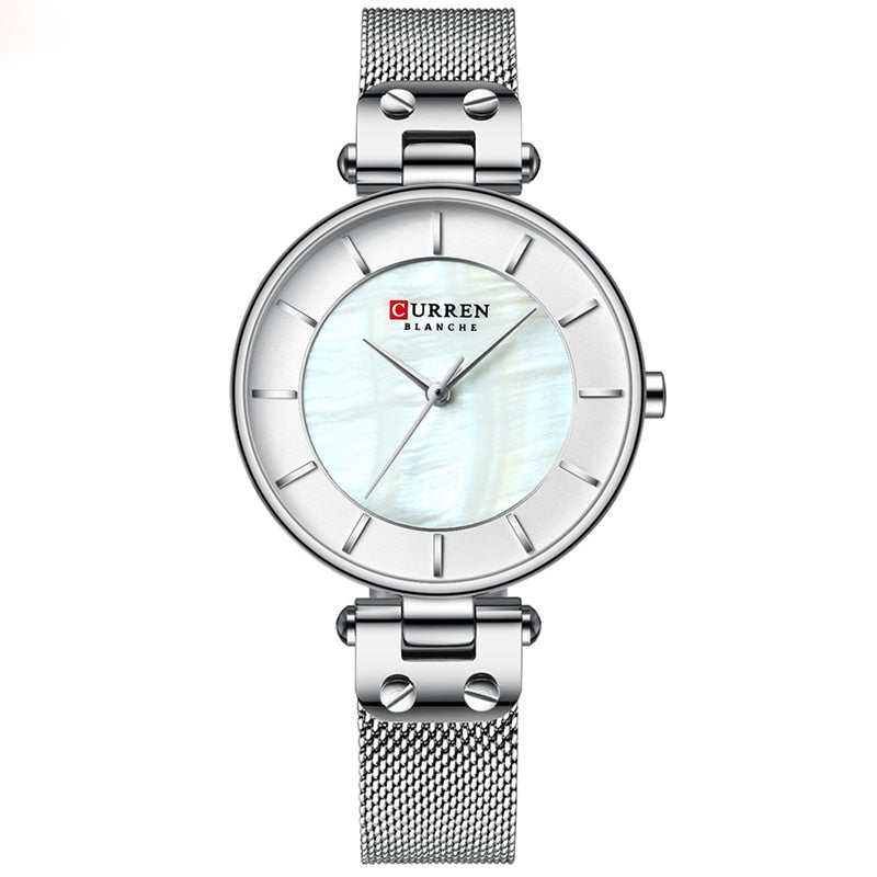 CURREN Fashion Women Watch for Ladies Quartz Watches Waterproof Steel Mesh Girl Clock Female Wristwatch Dress Relogios Feminino