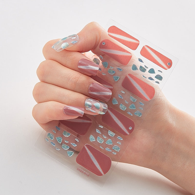 Solid Colors And Creative Nail Art Nail Wraps DIY Nail Adhesive  Creative Sticker For Nails Nails Sticker Designer Women Salon