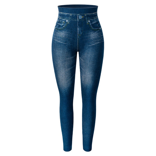 Denim Jeans Leggings: High-Waisted Slim Fit for Streetwear Chic