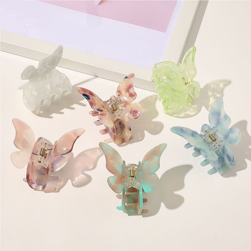 Butterfly Hair Clip Super Fairy Geometric Acrylic Acetate Hairpins Girls Women Hair Claws Banana Clip Hair Accessories Barrettes