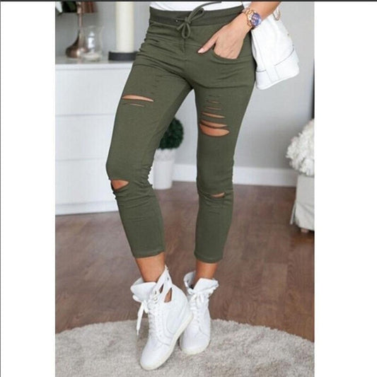 2020 New Ripped Jeans For Women Women Big Size Ripped Trousers Stretch Pencil Pants Leggings Women Jeans