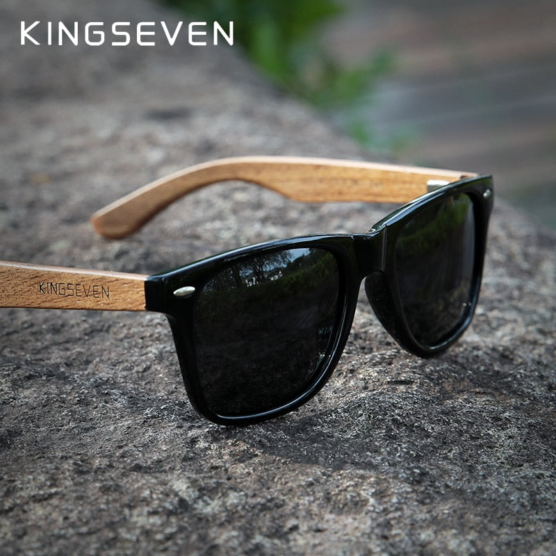 KINGSEVEN Brand 2022 Fashion Handmade Natural Wooden Sunglasses For Men Women Polarized Sun Glasses UV400 Mirror Male Eyewear