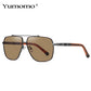 Fashion Square Polarized Sunglasses Outdoor Sunshade Glasses Women Men Luxury Metal Frames Eyewear Black Tea Eyeglasses UV400