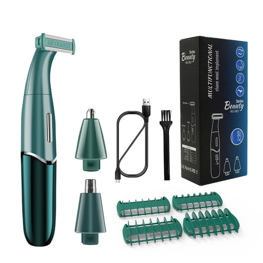 4 in 1 Painless Hair Trimmer for Lady Women & Man Hair Removal Intimate Areas Nose & Ear Haircut Rasor Clipper Shaver Facial USB