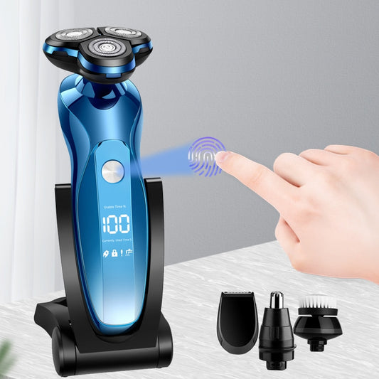 Electric Shaver Rotary Shaver Electric Razor Beard Trimmer Rechargeable Shaving Machine for Men Wet-Dry Dual Use Waterproof