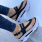 2022 Summer Women Shoes Plus Size Platform Wedge Sandals Women&#39;s Closed Toe Casual Roman Sandals Correction Sandaleas De Mujer