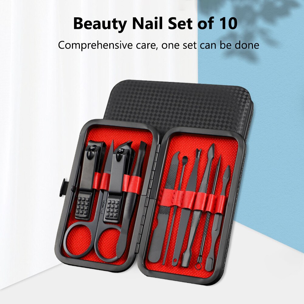 7/10pcs Nail Cutter Pedicure Scissors Set Carbon Steel Manicure Nail Tool Set Portable Convenient for Women Man Beauty Products