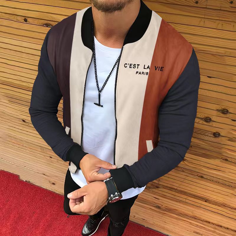 Mens Jacket Trend New Zipper Casual  Coats Round Neck Cardigan Baseball Uniform 2022 Spring And Autumn Tide Brand Clothes