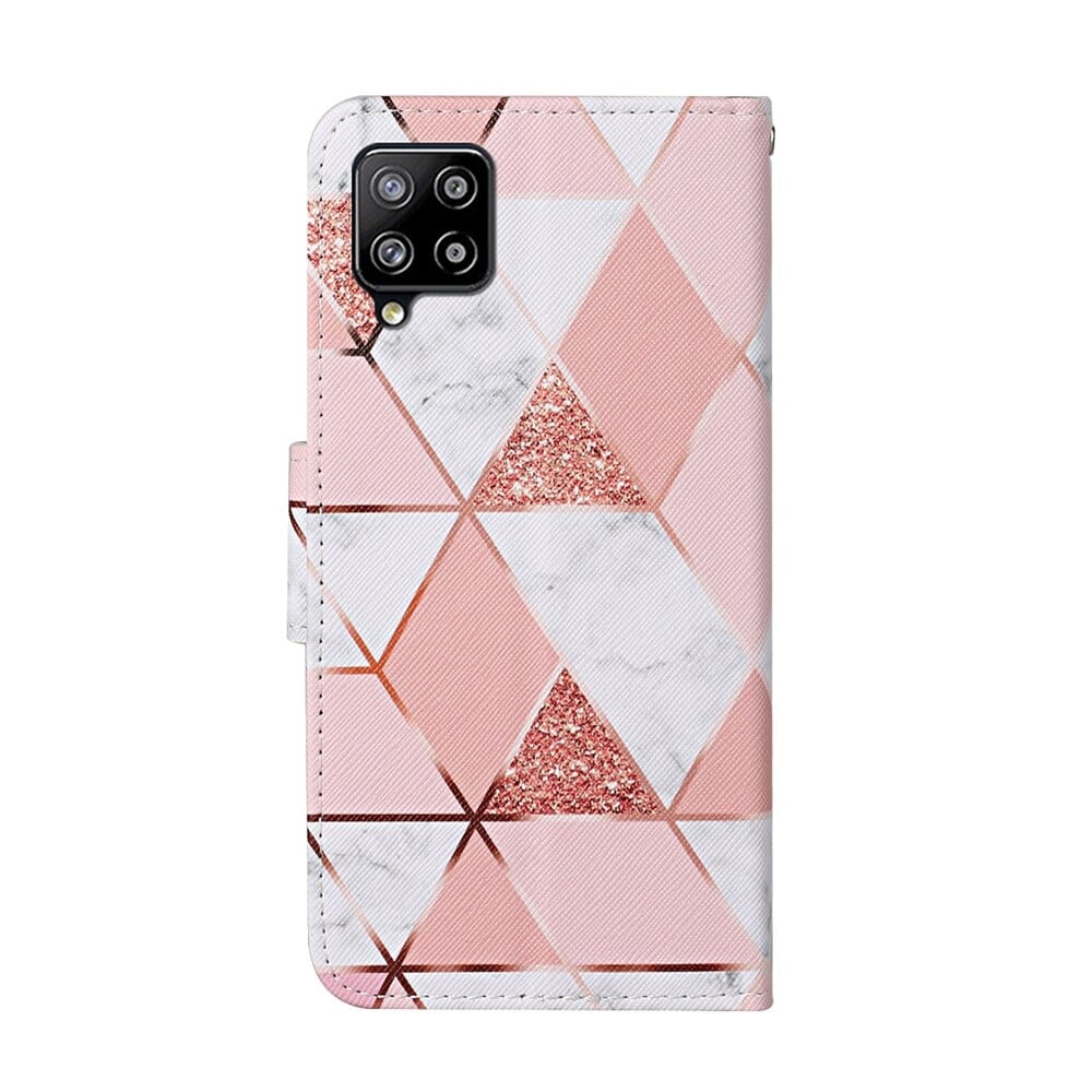 Marble Flip Case on for Etui Samsung Galaxy A12 Case for Funda Samsung M12 Marble Cat Magnetic Leather Wallet Phone Cover Women