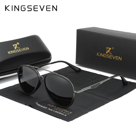 KINGSEVEN 2022 Brand Classic Pilot Polarized Sunglasses Men&#39;s Driving Male Sun Glasses Eyewear UV Blocking Oculos N7936