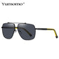 Fashion Square Polarized Sunglasses Outdoor Sunshade Glasses Women Men Luxury Metal Frames Eyewear Black Tea Eyeglasses UV400