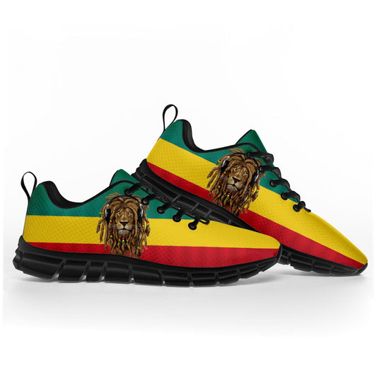 Reggae Rastafarian Rasta Rastafari Lion Of Judah Sports Shoes Mens Womens Teenager Kids Children Sneakers Casual Couple Shoes